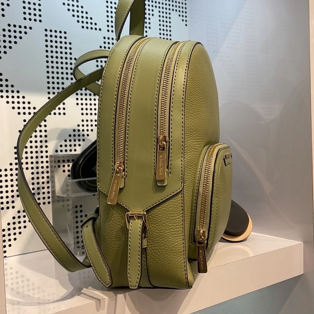 Michael Kors Jaycee Medium Logo Backpack  Light Sage